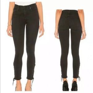 NWT Black Orchid Lara High Rise Lace Skinny Jeans